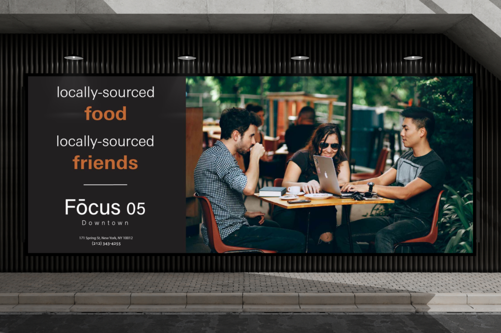 Image of a billboard on a city wall