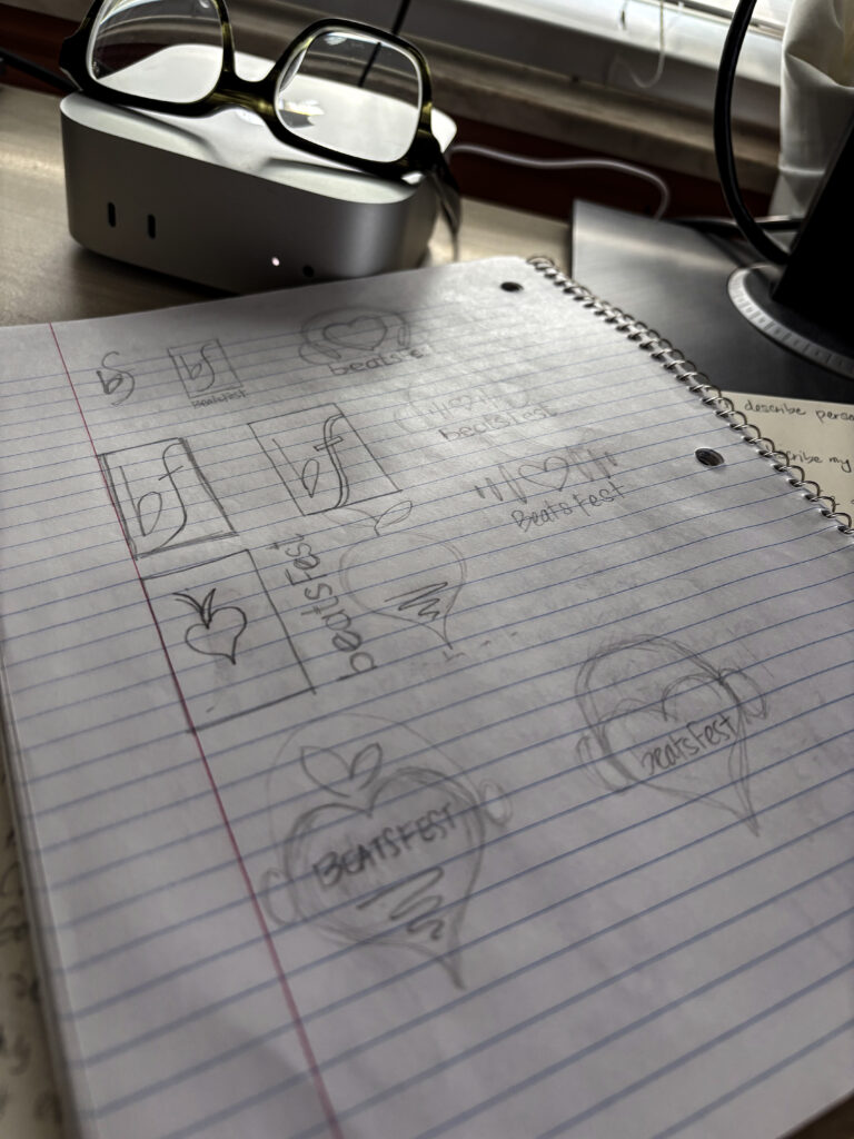 Image of a notebook with sketches